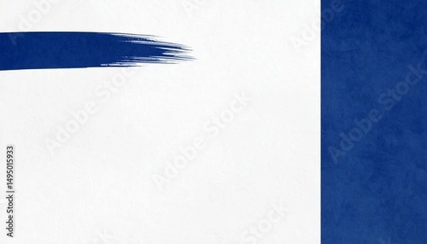 Obraz Indigo Stroke and Panel on White Textured Paper