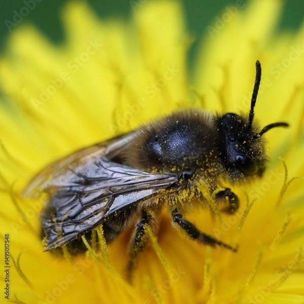 Obraz close up a bee