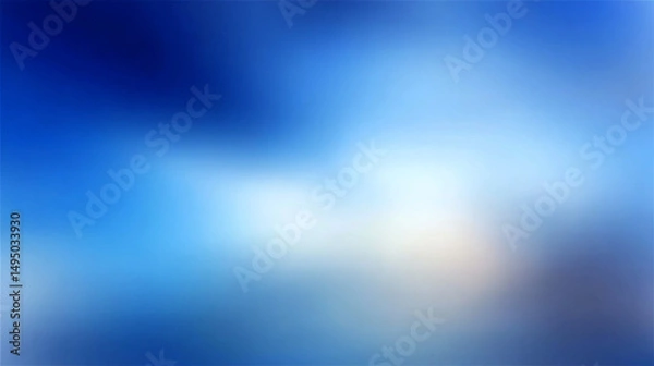Obraz Soft Blue Gradient Abstract Background for Serene and Calm Designs and Digital Art Projects