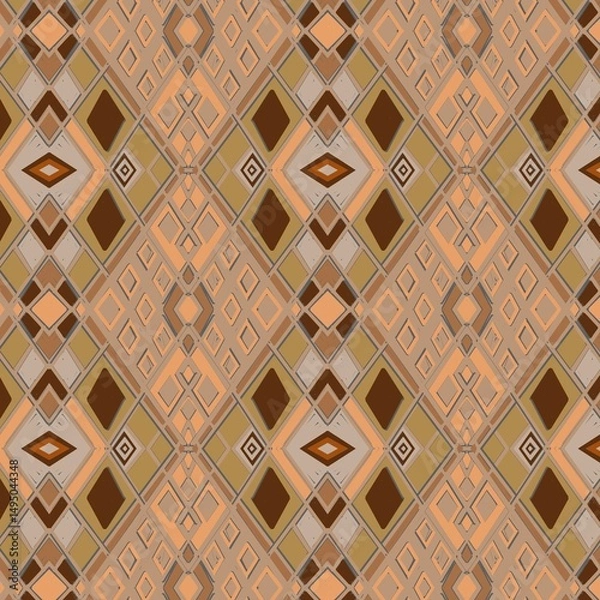 Obraz Simlet pattern screen printing fabric, warm family, perfection