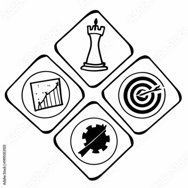 Fototapeta Abstract vector illustration of a peace symbol design