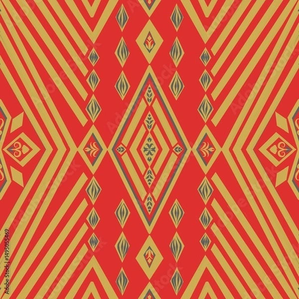 Obraz seamless geometric pattern Party Fun But Work Chinese