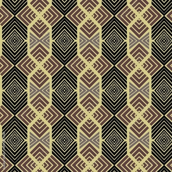 Obraz seamless geometric pattern Confused, chaotic, chaotic 