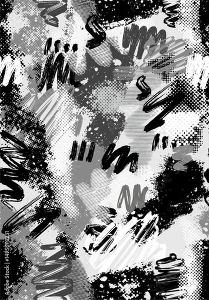 Obraz Abstract Brush Paint Splatter...