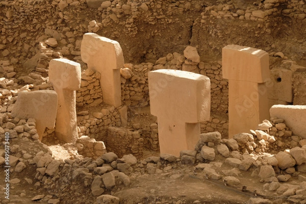 Fototapeta T-Shaped Pillars Of Gobeklitepe, Sanliurfa, Turkey