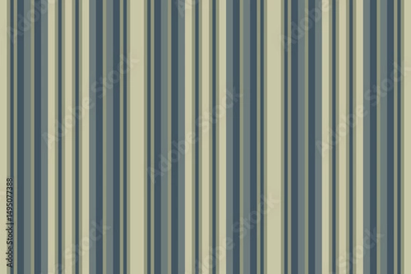 Fototapeta Outfit fabric texture textile, dining room seamless stripe pattern. Merry lines vector vertical background in pastel and cyan colors.