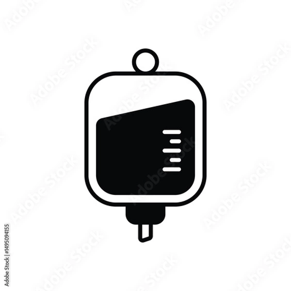 Obraz Blood Bag Vector icon