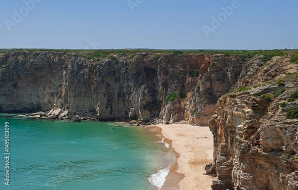Obraz the beautiful coast of the Algarve in Portugal on the Atlantic sea