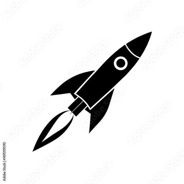 Fototapeta rocket vector illustration