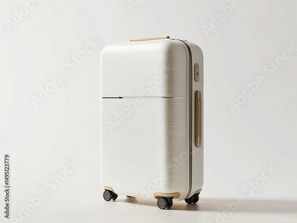 Fototapeta White Suitcase Travel