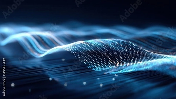 Obraz Abstract digital wave technology design