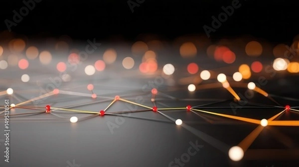 Obraz Abstract network connection graphic