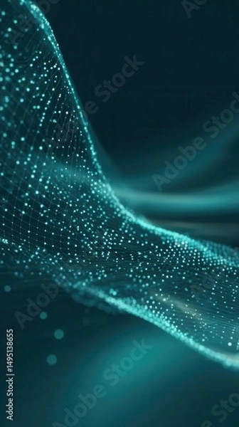 Obraz Abstract teal digital design background