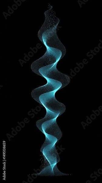 Obraz Teal abstract spiral design