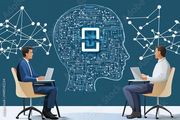 Obraz Managers using AI driven conflict mitigation tools identify workplace tension early manage risks and improve team harmony and productivity