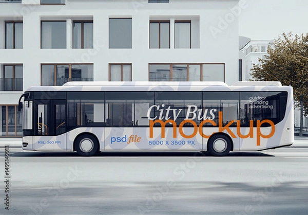 Obraz City Bus Mockup