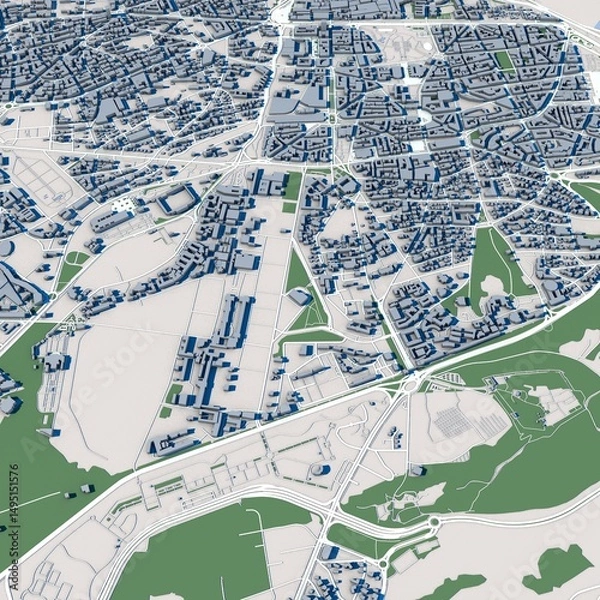 Fototapeta Rabat City Morocco, 3D Rendering