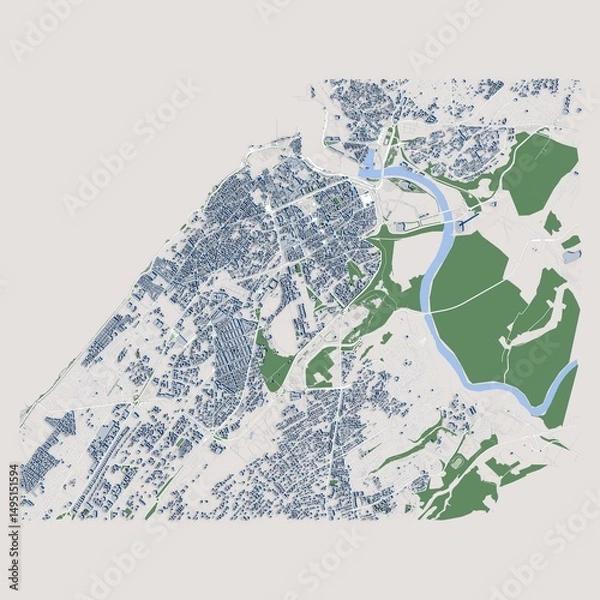Fototapeta Rabat City Morocco, 3D Rendering