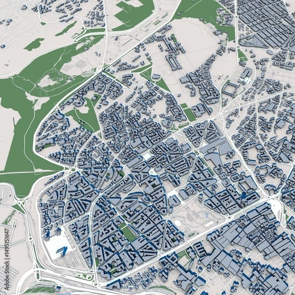 Fototapeta Rabat City Morocco, 3D Rendering