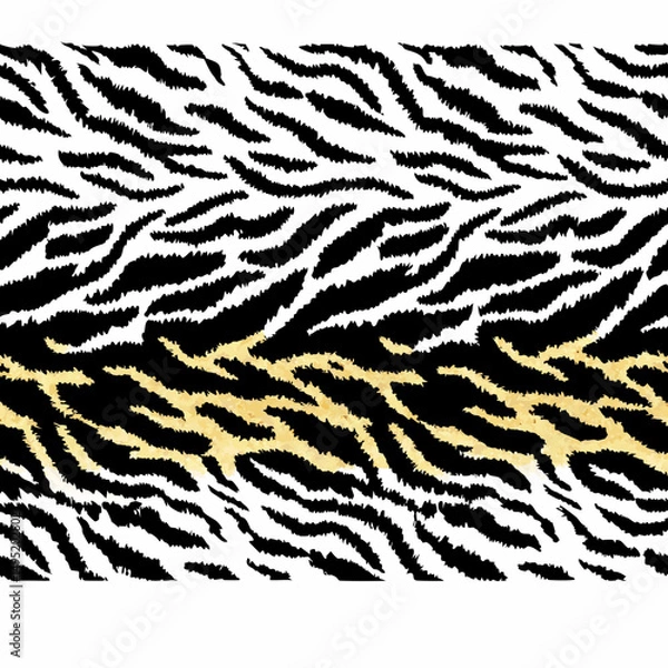 Obraz tiger fur texture vector design illustration 