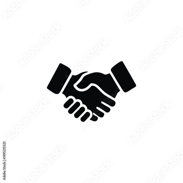 Fototapeta Handshake icon symbolizing agreement and partnership.