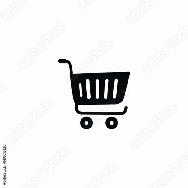 Fototapeta Shopping cart icon for e-commerce and retail.