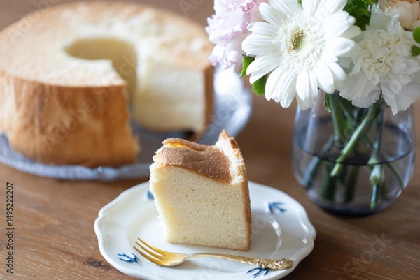 Obraz 米粉のシフォンケーキ