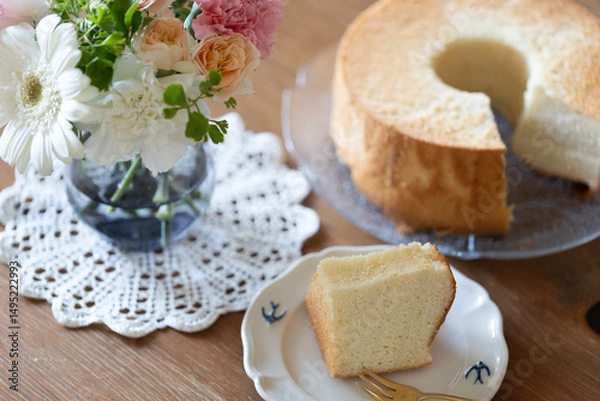 Obraz 米粉のシフォンケーキ