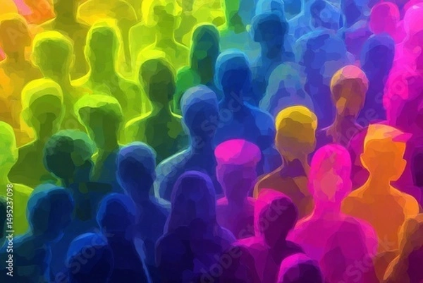 Fototapeta Representation of the Diversity, Equity, Inclusion, and Belonging concept