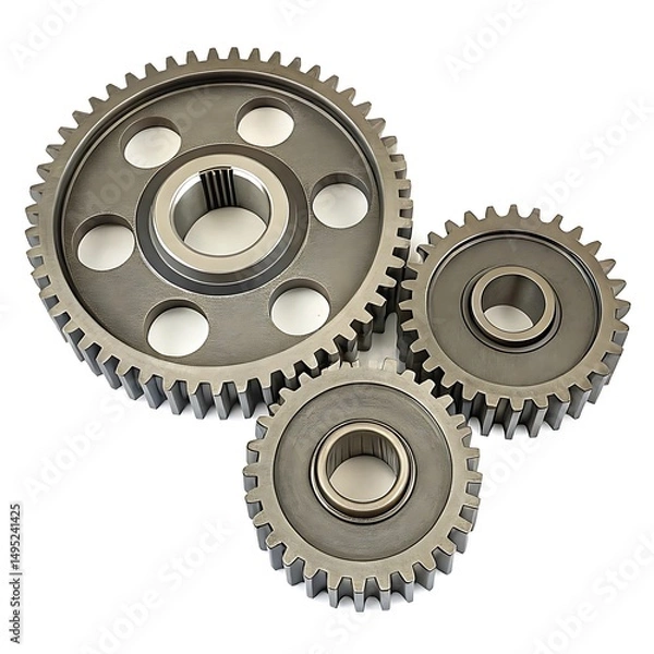 Fototapeta Precision Gears Interlocking Mechanical Engineering Industrial Design Cogwheel Technology Machinery Parts Automotive