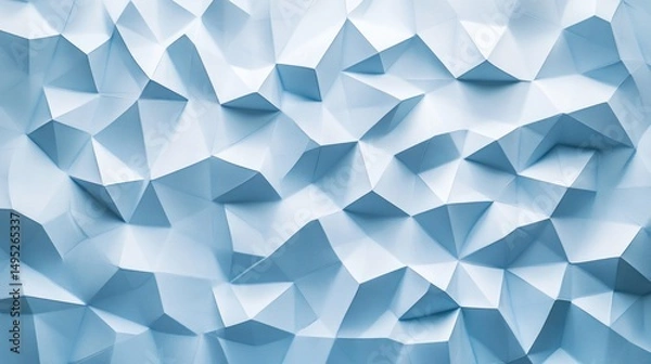 Obraz Abstract light blue low-poly background texture