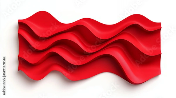 Obraz red ribbon on black background
