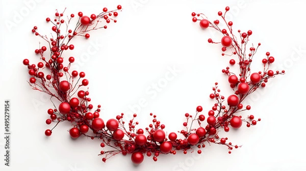 Obraz red heart shaped confetti