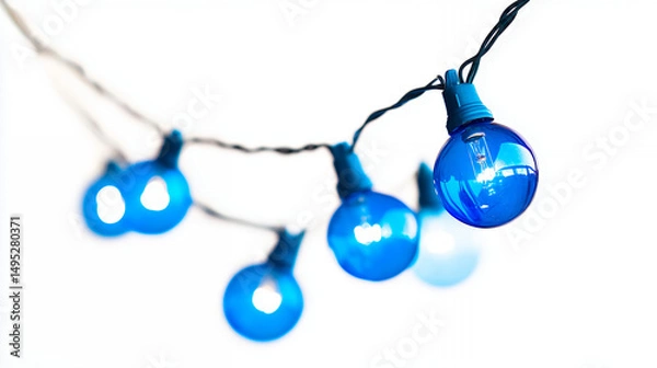 Obraz blue light on white background