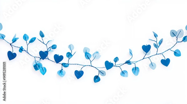 Obraz blue background with butterflies