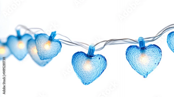 Obraz blue heart on white background