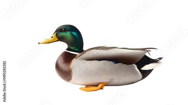 Fototapeta Mallard Duck Isolated on Transparent Background for Wildlife and Nature Concepts