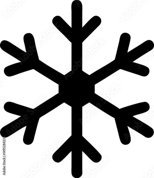 Obraz Snowflake icon flat vector