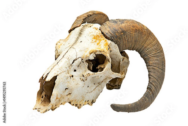 Obraz a skull of a ram with horns