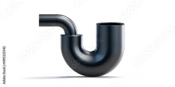 Fototapeta Decorative 3D Small Pipe Icon with Bold Contrast and Clean Design