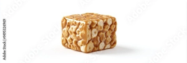 Fototapeta Cute 3D Rendering of a Lightweight Tempeh Icon on White Background