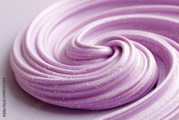 Fototapeta Vibrant purple slime with glitter showcases creative texture and playful appeal in a close-up view