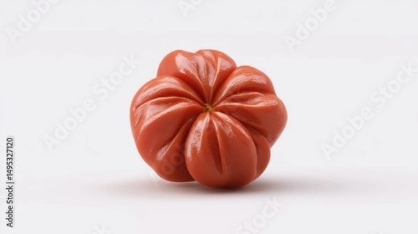 Fototapeta Elegant 3D Rendering of Minimal Umeboshi with Smooth Curves