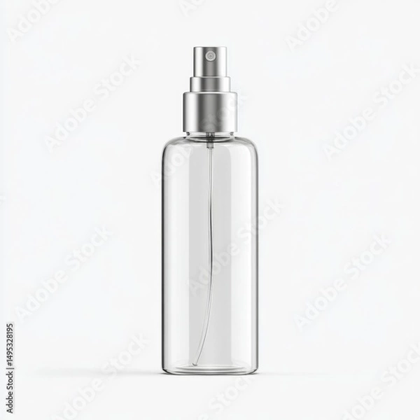 Fototapeta Clear Plastic Spray Bottle Mockup for Product Presentation