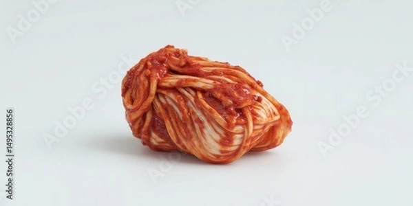 Fototapeta 3D Minimal Sculpture of Kimchi with Chili Details and Realistic Texture