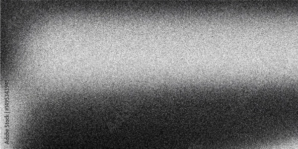 Fototapeta Dark gray black grainy background noise texture monochrome gradient for web banner header poster backdrop design