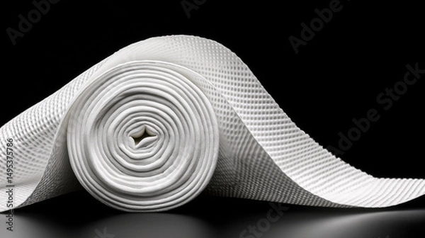 Fototapeta Close-up a roll of paper towel unrolling