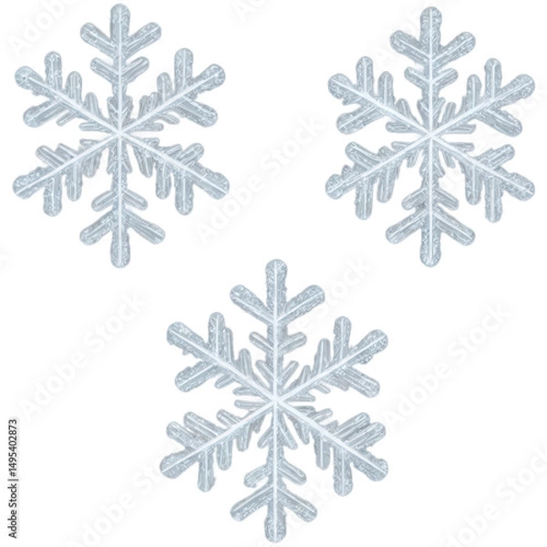 Obraz snowflakes isolate on white background. Selective focus. nature.