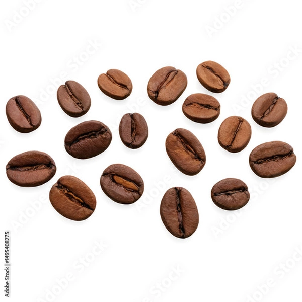 Obraz Coffee beans isolate on white background. Selective focus. drink