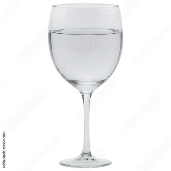 Obraz Glass of water isolate on white background. Selective focus. drink